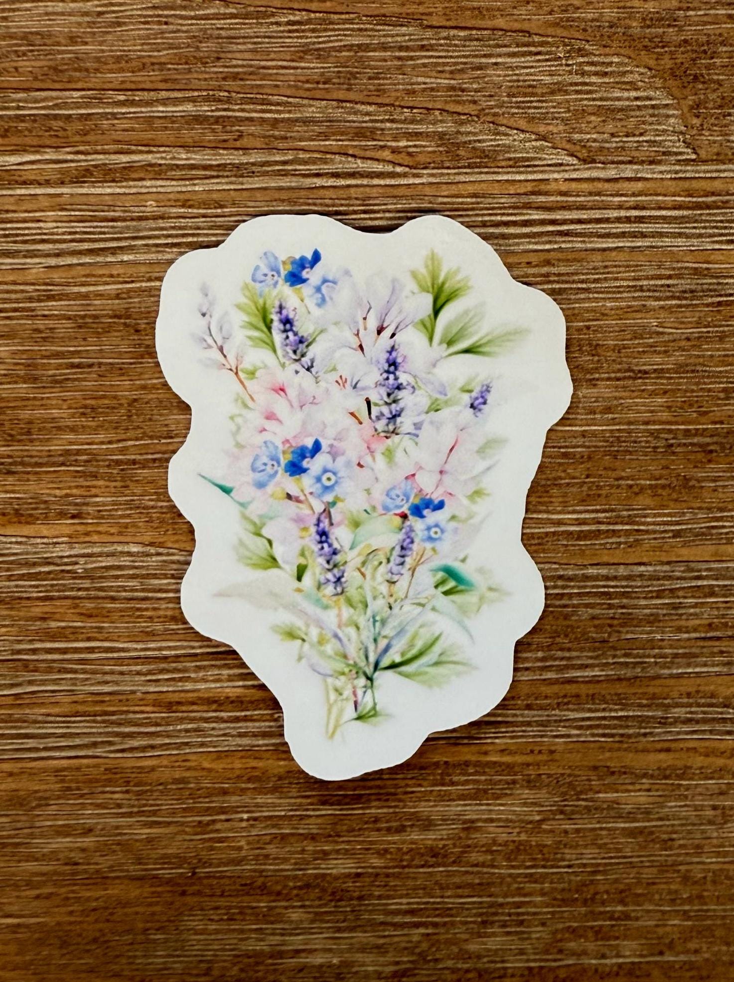 Bouquet  Of Wild Flowers , Greeting Card Blank , all occasion Card, sticker to match card