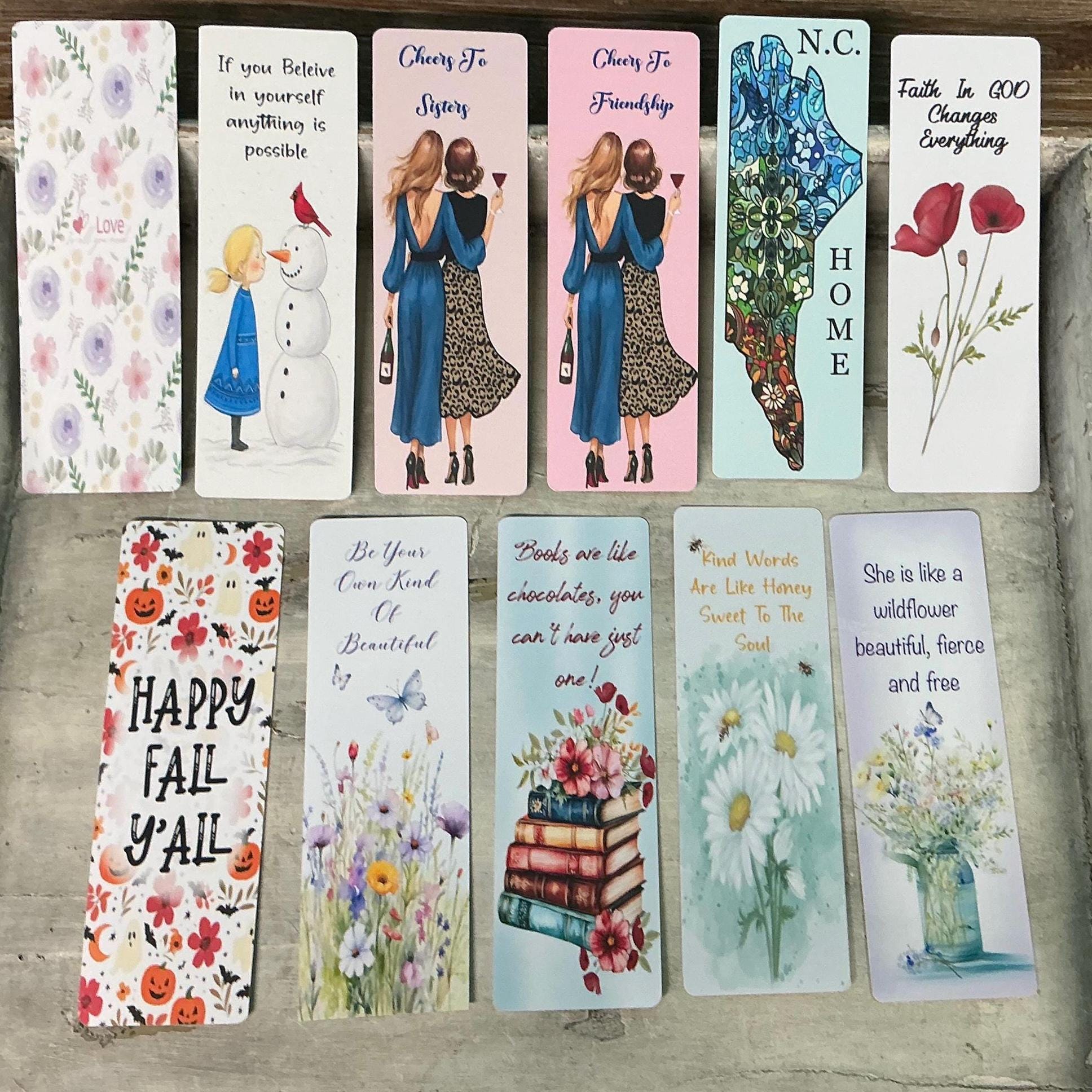 Kind Words Are Sweet To The Soul Bookmark,Handmade Artwork Daisies ,Gift Idea