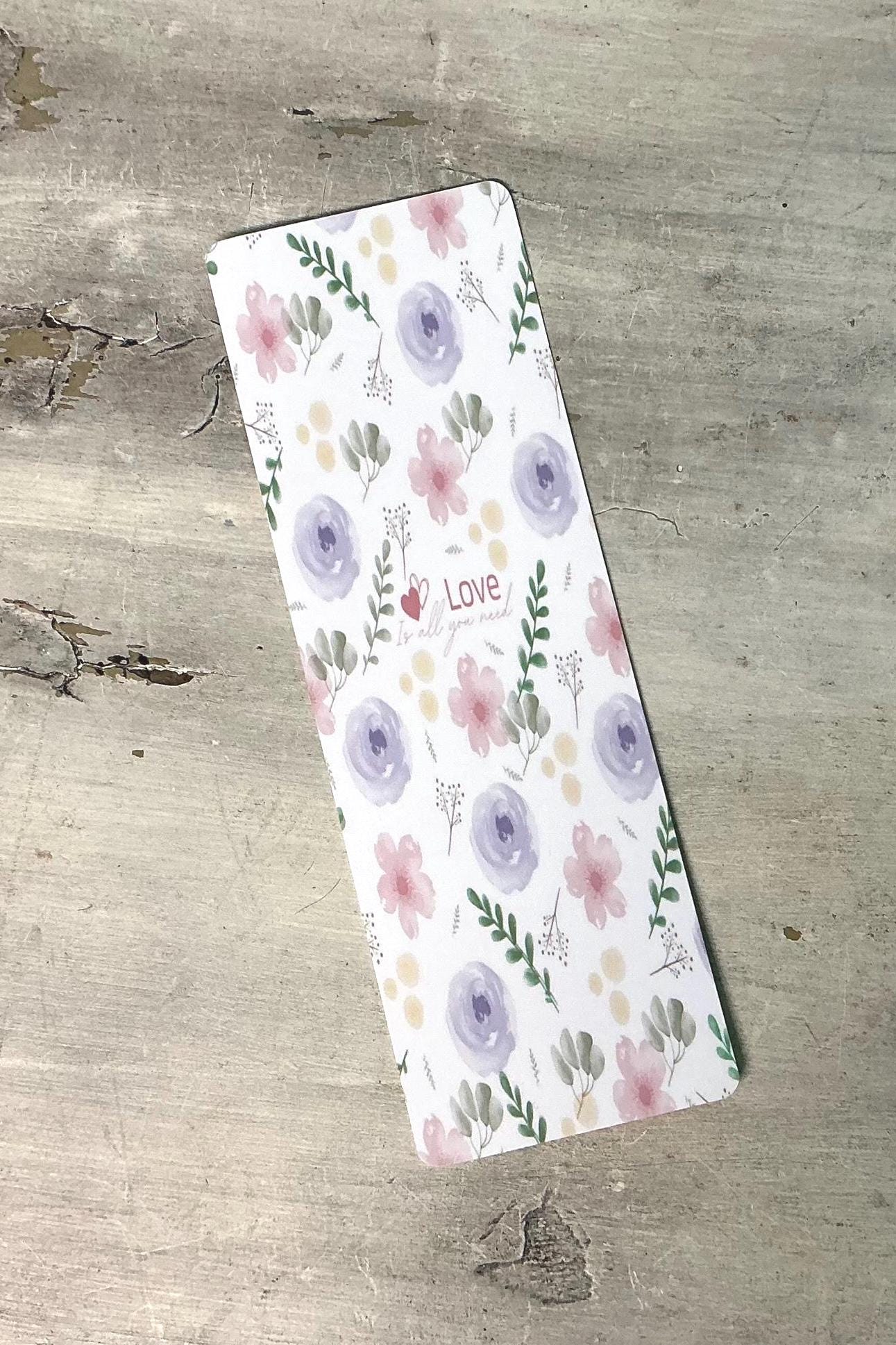 Love Is All You Need  Beautiful Watercolor Bookmark ,Handmade  ,Gift Idea