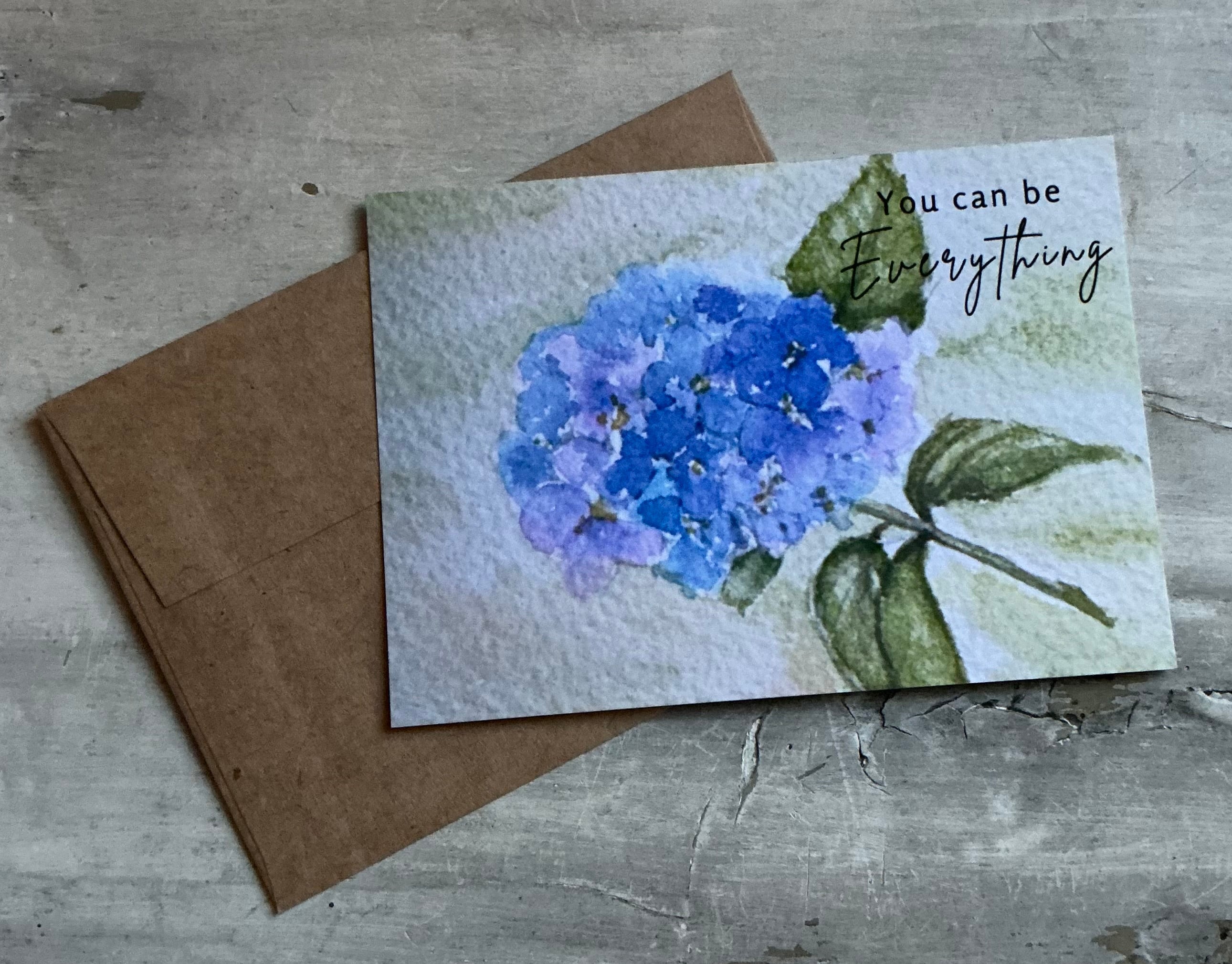Words Of Encouragement 10 Notecards Hydrangea