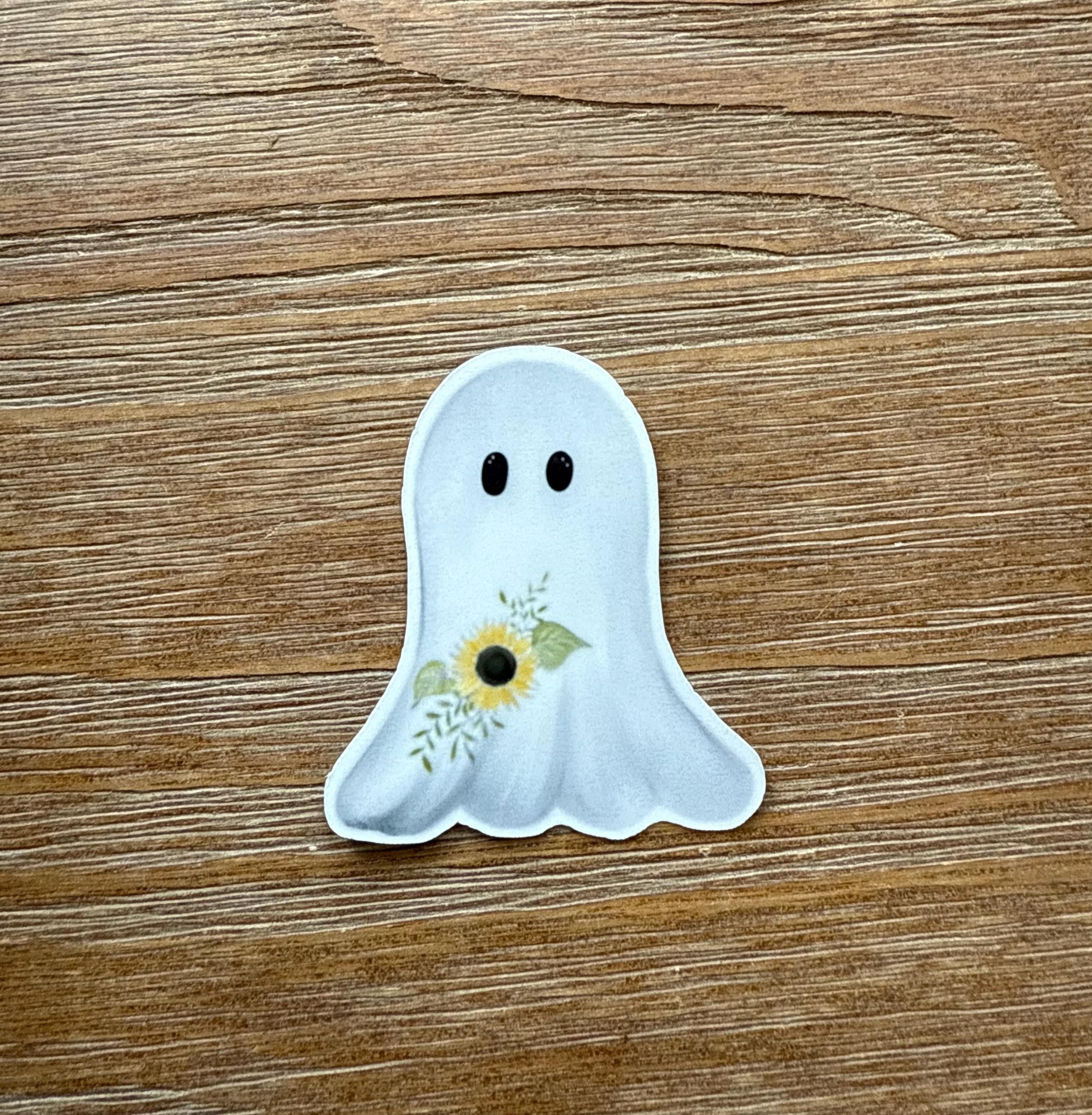 Spooky Halloween Card   -Ghost And Pumpkins , Greeting Card Blank , Halloween card, sticker to match card