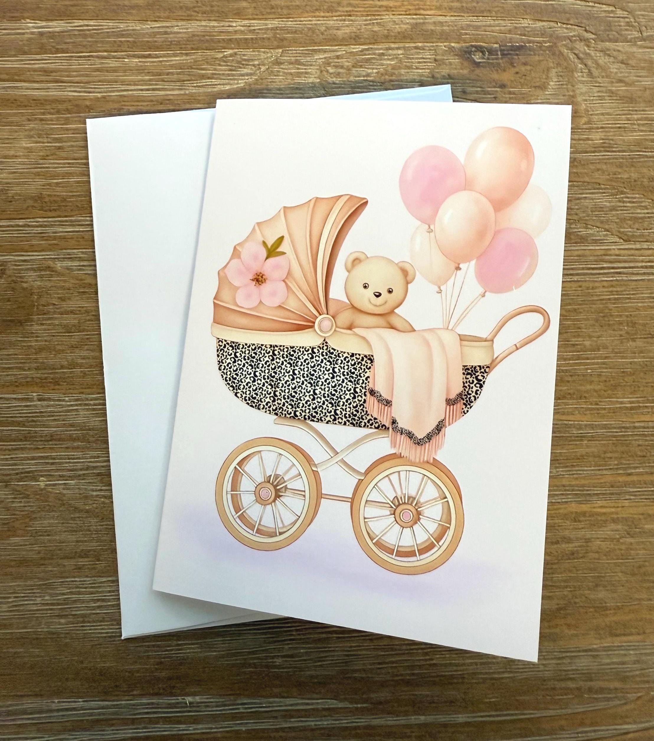 Baby Shower Card Boy Or Girl Gift Cards, Invitations, Greeting Card Blank , Baby Boy, Baby Girl, all occasion Card, sticker to match card